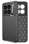 Xiaomi Mi 15 Pro Kılıf Auto Focus Karbon Kapak - Siyah thumbnail 3