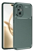 Honor 200 Kılıf Auto Focus Karbon Kapak - Koyu Yeşil thumbnail 1