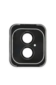 iPhone 16 PVD Metal Kamera Lens - Siyah thumbnail 1