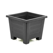 Omnipazar  SY-5848 Dekoratif Plastik Kare Ayaklı Saksı 30 lt Antrasit 6 Adet - 3