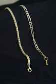 Kombin Bileklik Gold Renk Şavin ve Burgu Model - 4
