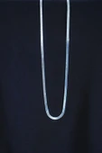 İtalyan Çelik Kolye 45cm 4mm Paslanmaz Gümüş - 1