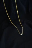 Kalpli Kolye Taşsız Gold Renk - 3