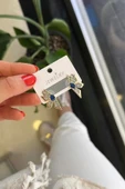 LitaeTrend Çiçek Küpe - Mavi thumbnail 2