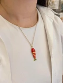 LitaeTrend Balık Kolye - Kırmızı thumbnail 2