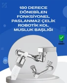 1080° Dönebilen Musluk Aparatı – Çift Su Akışı, Robotik Kol Tasarımı ve Su Tasarrufu Özellikli - 1