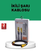 Yüksek Hızlı 65W Güç Çıkışlı Çoklu Cihaz Uyumlu Şarj Kablosu - 1