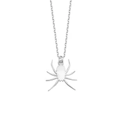 14 Ayar Altın Mikron Kaplama Örümcek Gümüş Kolye - CN00467 thumbnail 7