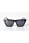LitaeTrend Mat Siyah Çerçeveli Unisex Güneş Gözlüğü - Moda Gözlük - 1