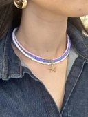 LitaeTrend Deniz Yıldızı Boncuk Kolye - Mor thumbnail 2