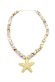 LitaeTrend Deniz Kabuklu Yıldız Kolye - Altın thumbnail 1