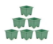 Omnipazar SY-5847 Dekoratif Plastik Kare Ayaklı Saksı 15 lt Yeşil 6 Adet thumbnail 1
