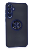 TNR Samsung Galaxy A35 5G Kılıf Montreal Yüzüklü Silikon Kapak - Lacivert - 1