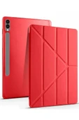 TNR Samsung Galaxy X610 Tab S9 FE Plus 12.4 Kılıf Kalemlikli Mars Tablet Kılıfı - Kırmızı - 1