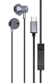 TNR LS-730 1.2M iPhone 15 Serisi ile Uyumlu Type-C Kablolu Kulaklık - Gri - 1