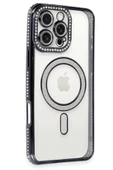 TNR iPhone 16 Pro Kılıf Joke Simli Magneticsafe Kılıf - Siyah - 1