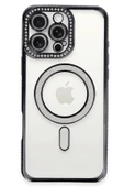 TNR iPhone 16 Pro Kılıf Joke Simli Magneticsafe Kılıf - Siyah - 2
