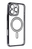 TNR iPhone 16 Pro Kılıf Joke Simli Magneticsafe Kılıf - Siyah - 3