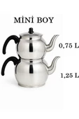 Alüminyum Küre Çaydanlık Mini Boy Siyah Kulp - 3