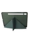 TNR Samsung Galaxy T870 Tab S7 11 Kılıf Kalemlikli Mars Tablet Kılıfı - Koyu Yeşil - 3