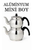 Alüminyum Küre Çaydanlık Mini Boy Siyah Kulp - 1