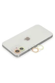 TNR iPhone 12 Renkli Kamera Lens Koruma Cam - Sarı-Turuncu - 1