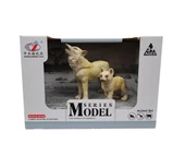 Kutulu Model Uluyan Kurt ve Yavrusu - 1