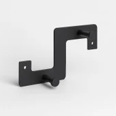 Zeta Siyah Metal Askı 2’li Lüx Vestiyer Dolap Portmanto Elbise Ceket Çanta Anahtar Asma Aparatı - 1