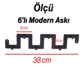 Zeta Siyah Metal Askı 6’lı Lüx Vestiyer Dolap Portmanto Elbise Ceket Çanta Asma Aparatı Askılık - 3