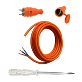 Seyyar 5 Metre Uzatma Kablosu TTR CCA Çok Telli 3x1.5 mm Elektrik Kablo Kontrol Kalem Dişi Erkek Fiş thumbnail 1