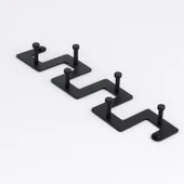 Zeta Siyah Metal Askı 6’lı Lüx Vestiyer Dolap Portmanto Elbise Ceket Çanta Asma Aparatı Askılık - 4