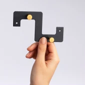 Zeta Siyah Metal Askı 2’li Lüx Vestiyer Dolap Portmanto Elbise Ceket Çanta Anahtar Asma Aparatı - 3