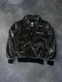 Moncler Gri Peluş Ceket - 1
