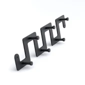 Zeta Siyah Metal Askı 6’lı Lüx Vestiyer Dolap Portmanto Elbise Ceket Çanta Asma Aparatı Askılık - 1