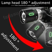 OR-8117 Profesyonel Şarj Edilebilir Kafa Lambası (3x5800 mAh Pil, 8 Modlu, Güç Bankası Özellikli) - 4