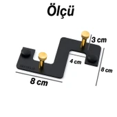 Zeta Siyah Metal Askı 2’li Lüx Vestiyer Dolap Portmanto Elbise Ceket Çanta Anahtar Asma Aparatı - 2