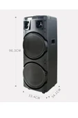BÜYÜK BOY KABLOSUZ HOPARLÖR 200W ÇİFT KABLOSUZ MİKROFONLU KARAOKE BLUETOOTH SPEAKER ŞARJLI PARTYBOX - 7