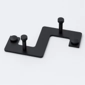 Zeta Siyah Metal Askı 2’li Lüx Vestiyer Dolap Portmanto Elbise Ceket Çanta Anahtar Asma Aparatı - 8