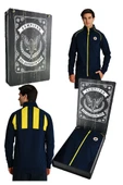 Fenerbahçe Lacivert Tribün Lazer Kutulu Çubuklu Erkek Sweatshirt - 1
