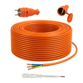 Seyyar 50 Metre Uzatma Kablosu TTR CCA Telli 3x1.5 mm Elektrik Kablo Kontrol Kalem Dişi Erkek Fiş thumbnail 1