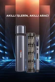 Torima TTS-03 60 Parça Şarjlı Hassas Tornavida Seti – Led Işıklı, Mıknatıslı Alüminyum Kasa, Type-c thumbnail 2