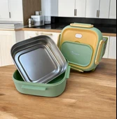 Fixpoint Paslanmaz Çelik Yemek Saklama ve Taşıma Kabı Yeşil  750 ml P-1407 thumbnail 2