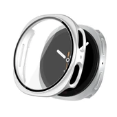 Samsung Galaxy Watch 8 44mm Uyumlu Kılıf Sert PC Kasa ve Ekran Koruyucu Kılıf  Gümüş thumbnail 1