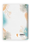 Suluboya Çiçek Spiralli Günlük Planlama Defteri - 100 Sayfa - 17x24 Planlayıcı Defter - 5