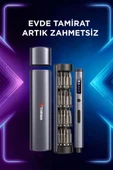 Torima TTS-03 60 Parça Şarjlı Hassas Tornavida Seti – Led Işıklı, Mıknatıslı Alüminyum Kasa, Type-c thumbnail 4