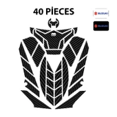 SUZUKİ - GSX-S1000 İle Uyumlu Kaydırmaz 6D Karbon 40 Parça Tank Pad Seti GC81 thumbnail 1