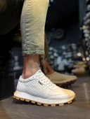 Pabucmarketi Erkek Günlük Ayakkabı Beyaz Kapitone thumbnail 4