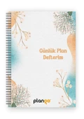 Suluboya Çiçek Spiralli Günlük Planlama Defteri - 100 Sayfa - 17x24 Planlayıcı Defter - 2