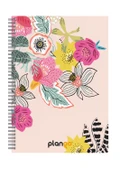 Renkli Çiçekler Spiralli Günlük Planlama Defteri - 100 Sayfa - 17x24 Planlayıcı Defter thumbnail 2