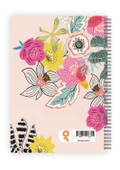 Renkli Çiçekler Spiralli Günlük Planlama Defteri - 100 Sayfa - 17x24 Planlayıcı Defter thumbnail 5